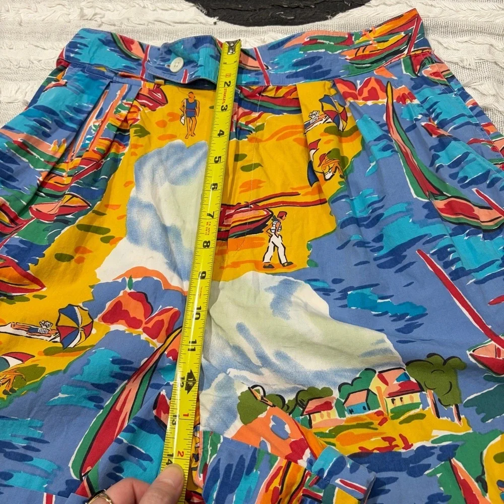 Vtg RALPH LAUREN POLO BEACH BOAT SKI BEAR STADIUM Shorts Womens Sz 8 Retro Beach - Picture 12 of 12